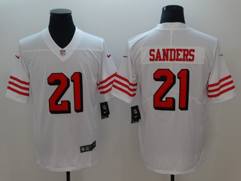 Men San Francisco 49ers #21 Sanders White Color Rush Nike Vapor Untouchable Limited Playe NFL Jerseys->san francisco 49ers->NFL Jersey